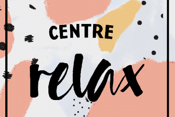 recherches préparatoires du logo du centre relax par Camille Garnier