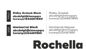 typographie logo rochella immobilier