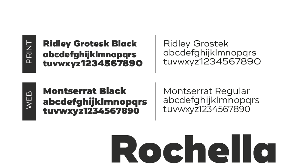 typographie logo rochella immobilier