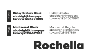 typographie logo rochella immobilier