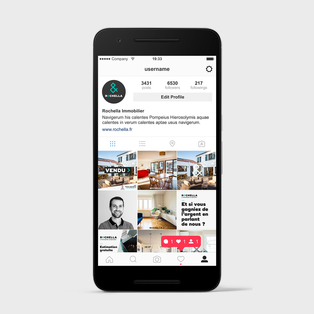 charte instagram rochella immobilier