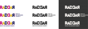 versions du logo raddar