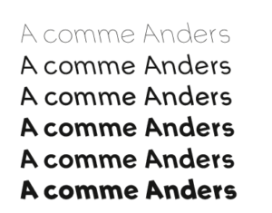 typographie a comme anders