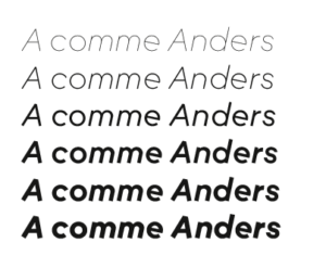 typographie a comme anders