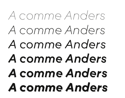 typographie a comme anders