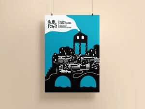 Affiche saison 2022-2023 du CNAREP Sur le Pont par Camille Garnier