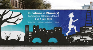 création graphique la cabane à Plume(s) pour le CNAREP Sur le Pont par Camille Garnier
