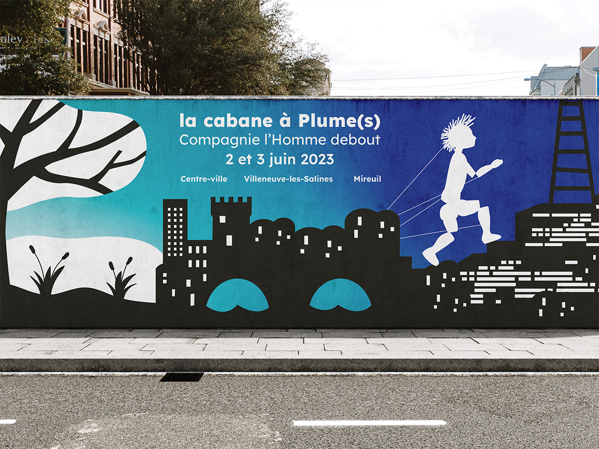 création graphique la cabane à Plume(s) pour le CNAREP Sur le Pont par Camille Garnier