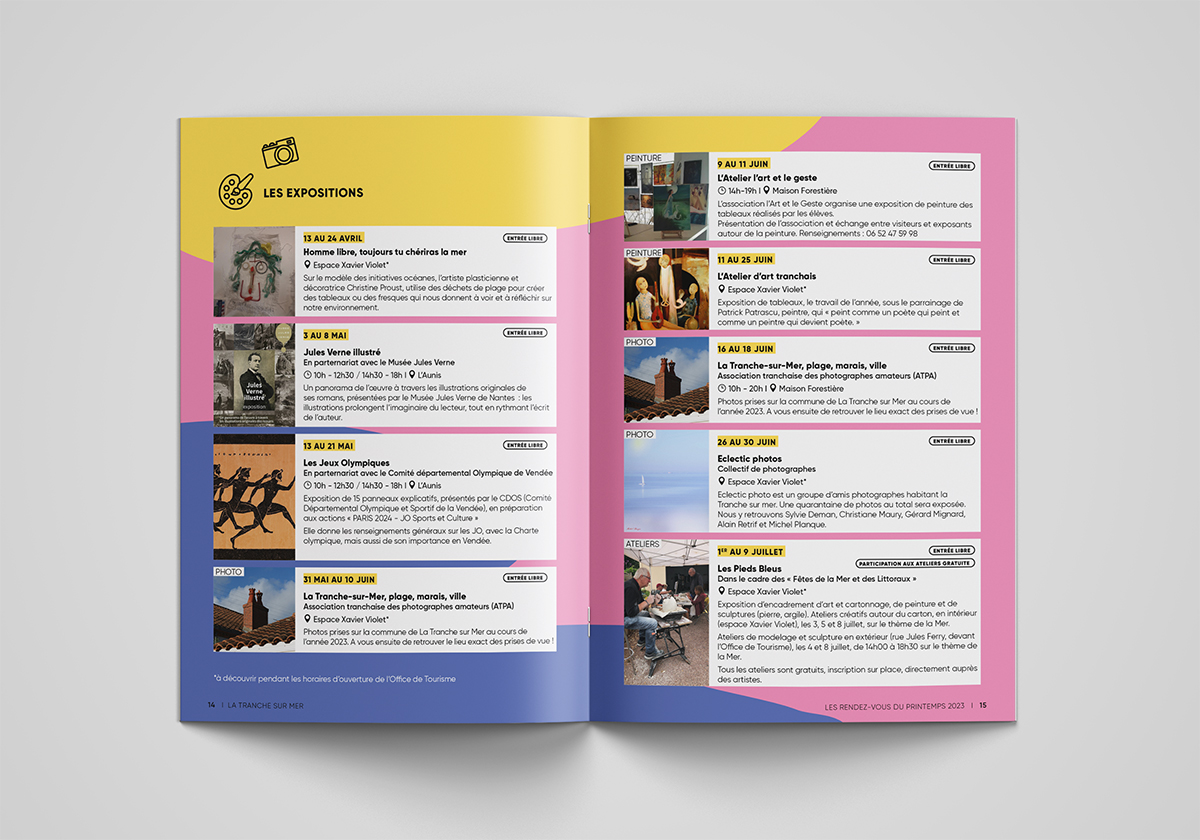 Brochure de l'avant-saison culturelle à la Tranche sur mer