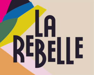 logo et habillage La Rebelle par camille garnier