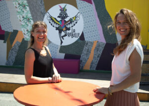 la graphiste freelance Camille Garnier et l'artiste peintre Katell Le jeune à La Rebelle