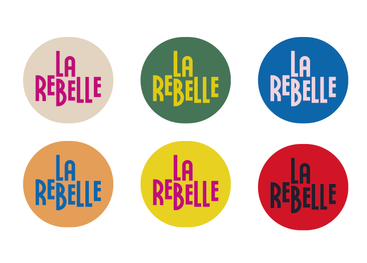 déclinaisons couleur logo la rebelle par camille garnier