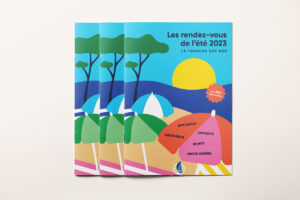 conception graphique du guide culturel Les rendez-vous de l'été 2023 par camille garnier