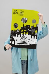 visuel de saison cnarep sur le pont par camille garnier graphiste freelance