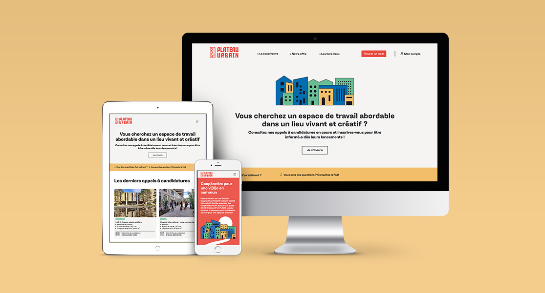 Identité visuelle et refonte du site web <br>Plateau Urbain