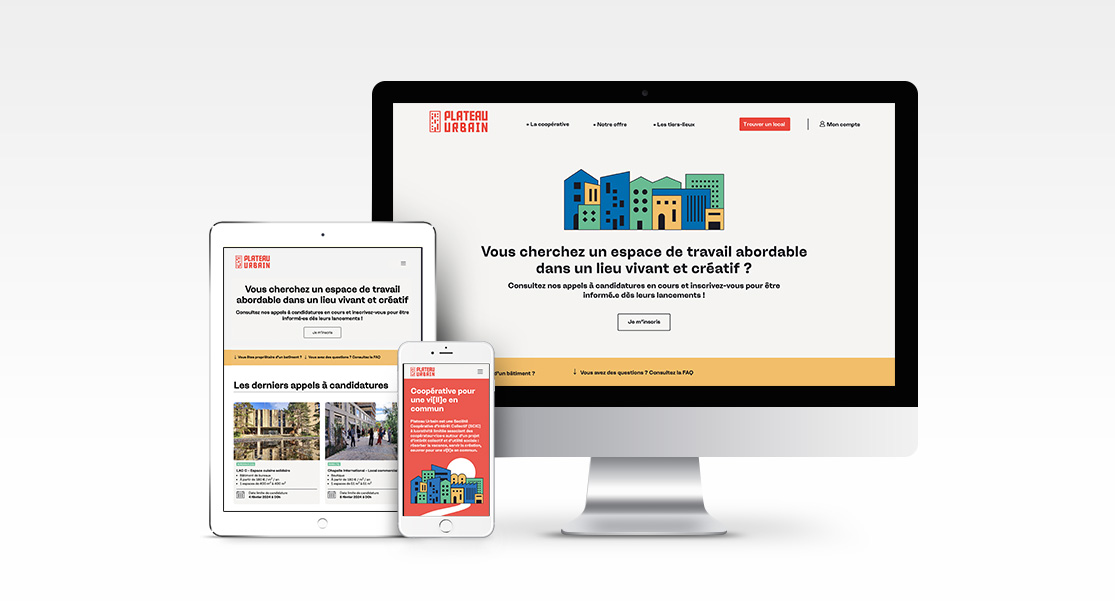 Identité visuelle et refonte du site web <br>Plateau Urbain