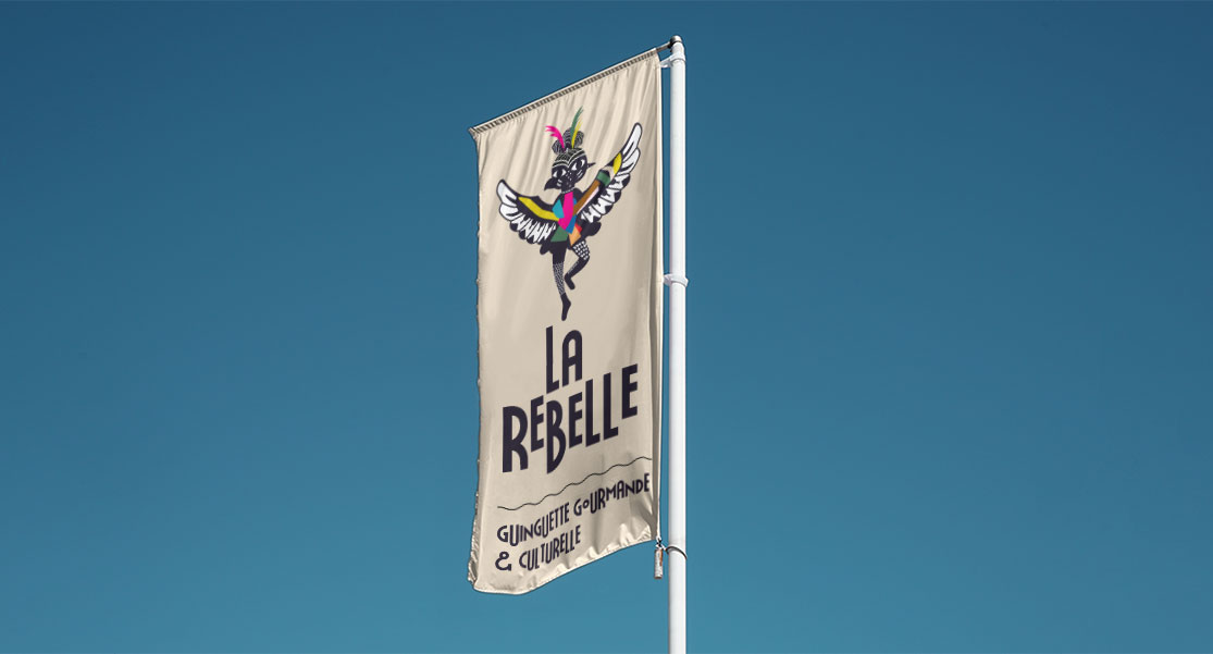 Identité visuelle de La Rebelle <br> guinguette culturelle à La Rochelle