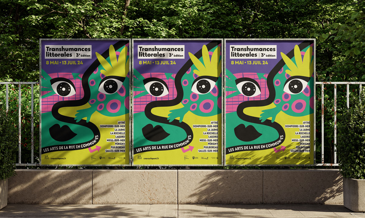visuel des transhumances littorales 2024 par Camille Garnier graphiste freelance