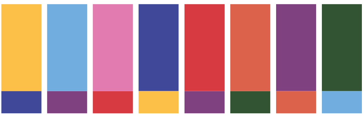 palette de couleurs VLP TRIP par camille garnier graphiste