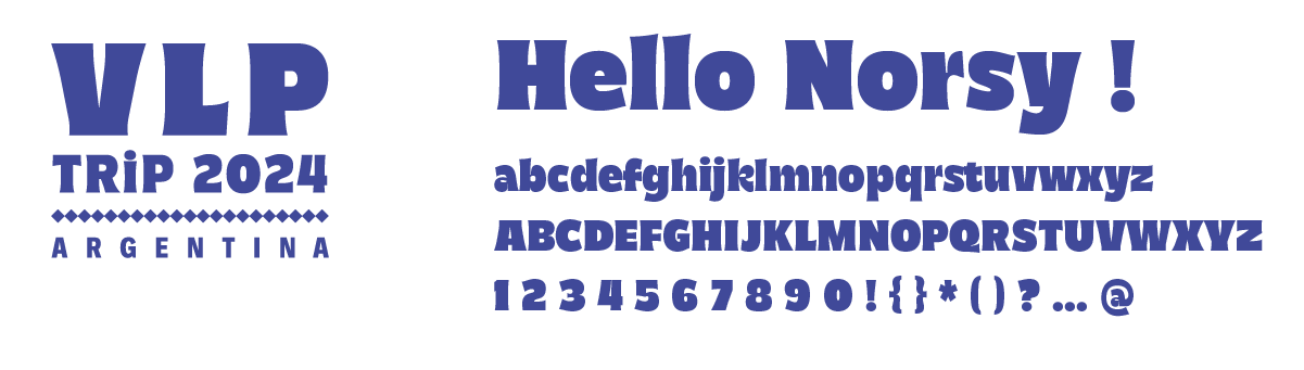 typographie Norsy pour le VLP trip