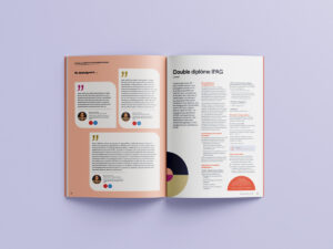Brochure IRIS Sup 2025-2026 par Camille Garnier Graphiste freelance