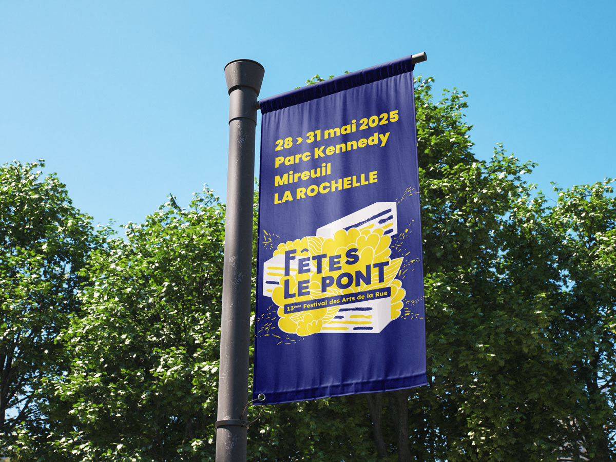 affiche de fêtes le pont 2025 par camille garnier graphiste freelance