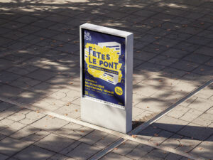 affiche de fêtes le pont 2025 par camille garnier graphiste freelance