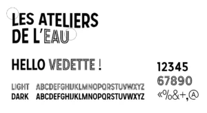 typographie principale des ateliers de l'eau par camille garnier