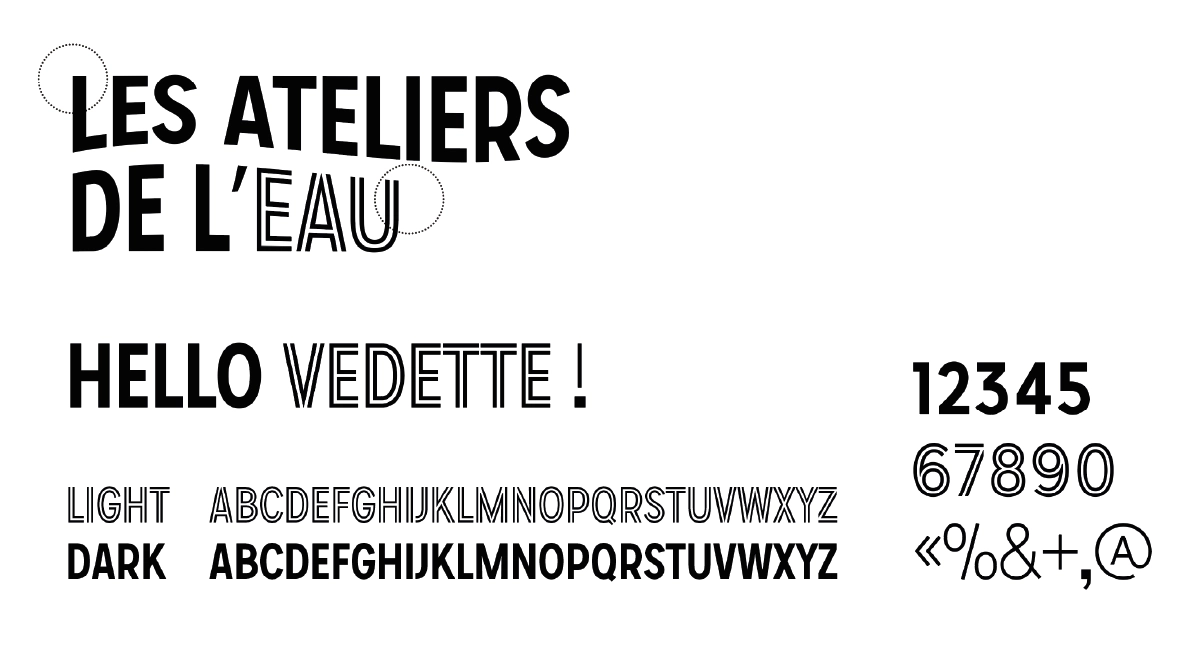 typographie principale des ateliers de l'eau par camille garnier