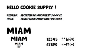 typographie cookie supply