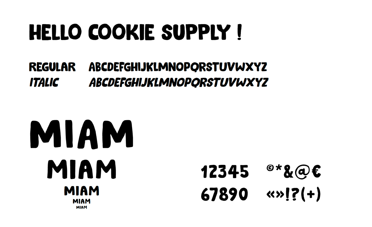typographie cookie supply