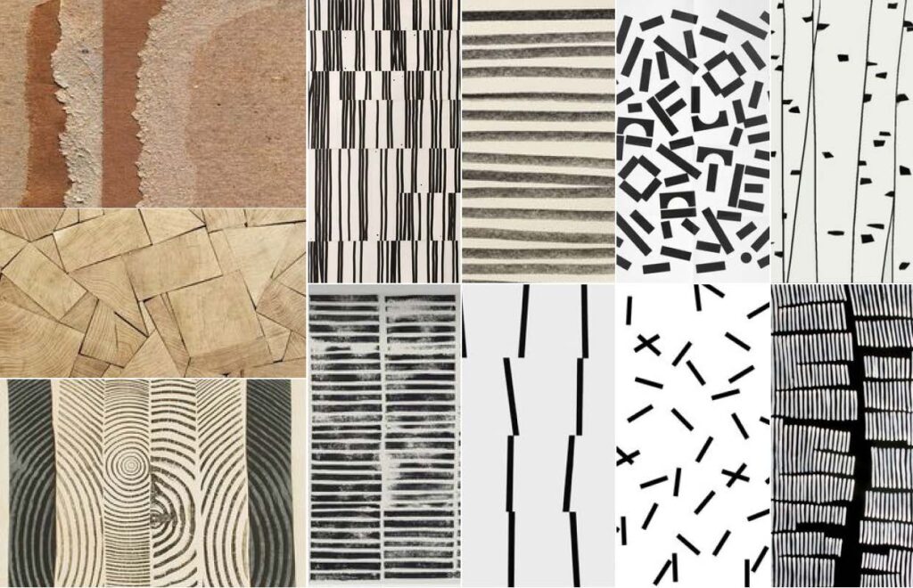 moodboard de à l'œuvre par camille garnier graphiste freelance