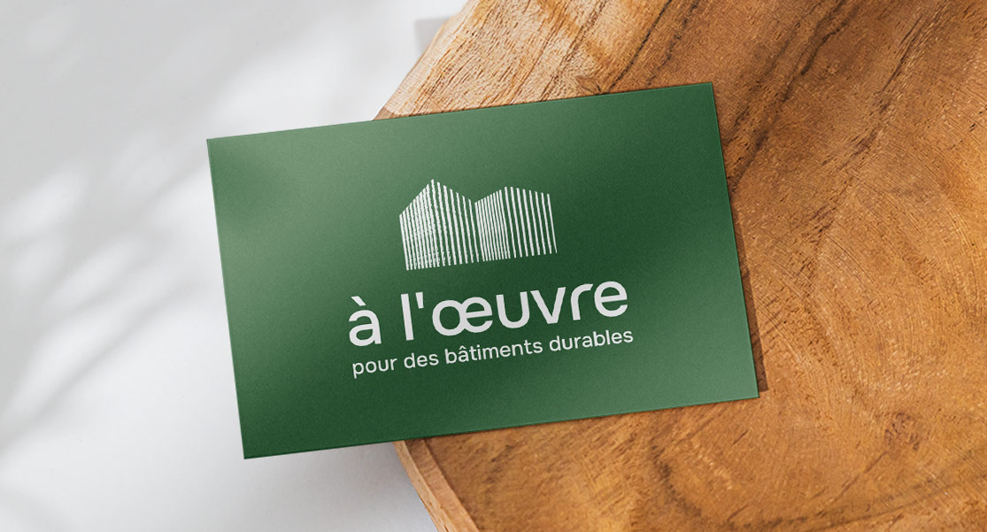 Identité visuelle d’à l’œuvre pour des bâtiments durables