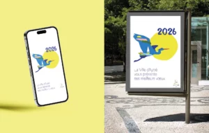 conception graphique affiche voeux aytré 2026