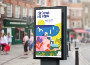 conception graphique affiche voeux aytré 2026