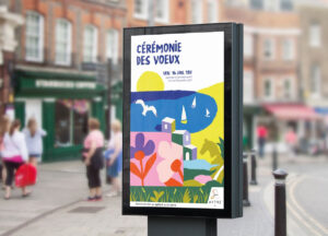 conception graphique affiche voeux aytré 2026