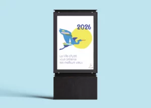conception graphique affiche voeux aytré 2026