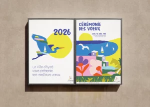 conception graphique affiche voeux aytré 2026