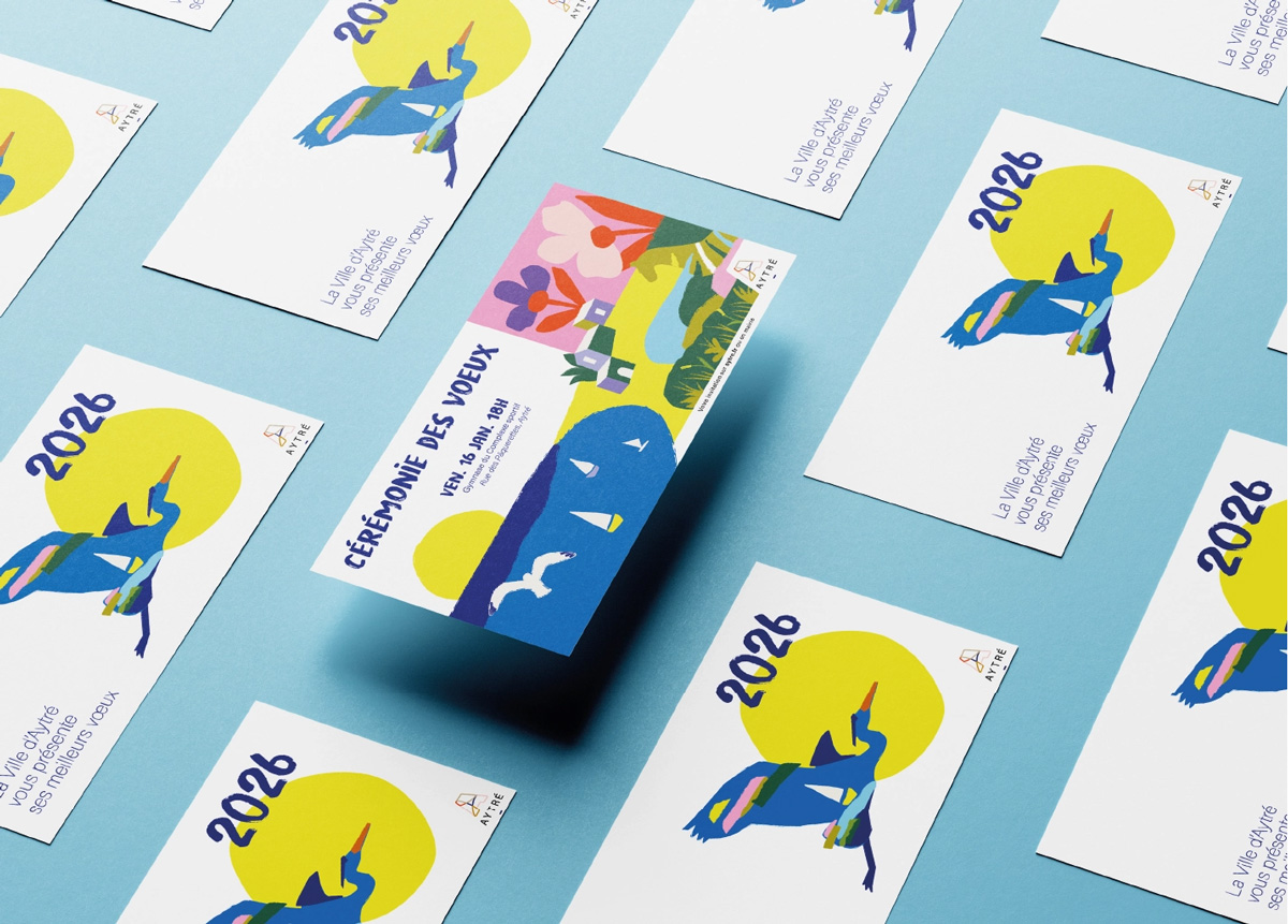 conception graphique affiche voeux aytré 2026