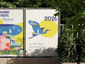 dyptique d'affiches pour les vœux 2026 d'Aytré