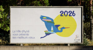 conception graphique affiche voeux aytré 2026