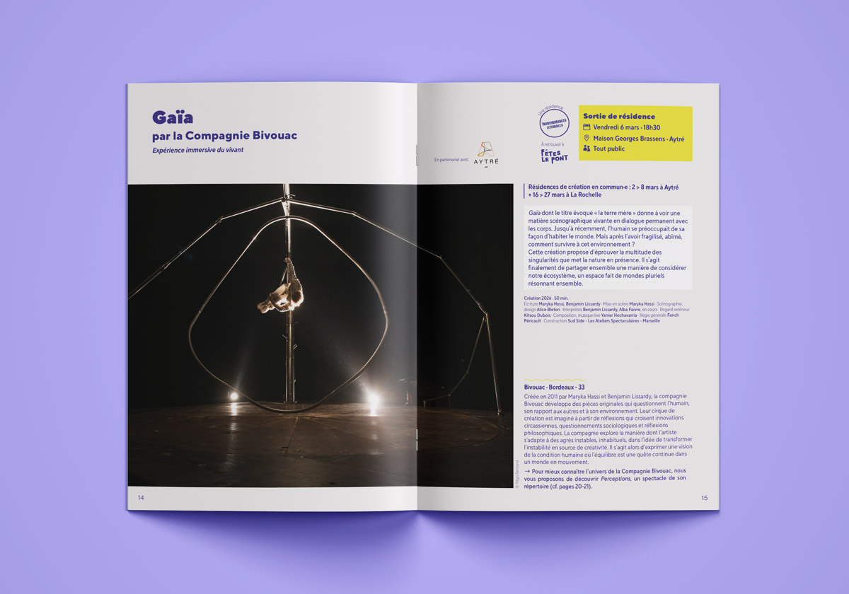 plaquette de saison 2026 de Sur le Pont CNAREP