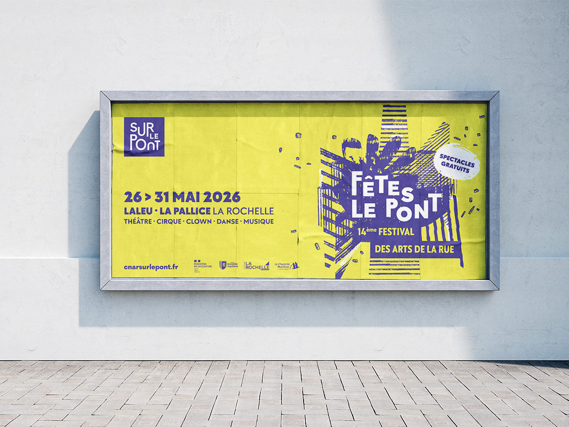 Communication visuelle du festival Fêtes le Pont 2026